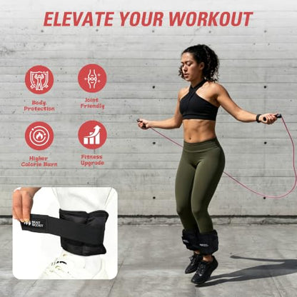 Beatboost Ankle Weights Adjustable 10lb for Women Men