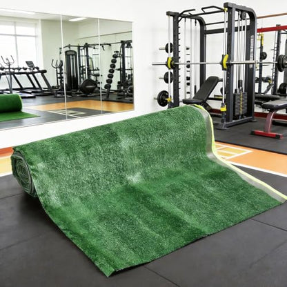 BreezeHug 65' x 3.3' (215 Sq.Ft) Gym Flooring Roll Turf Sports Sled Strips Turf Artificial Fake Grass with Non Slip Backing for Weight Sled Push Gym Equipment Training Indoor Outdoor, Green, 0.4" H