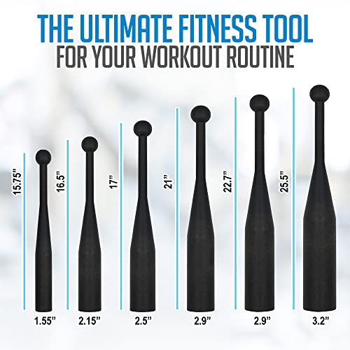 Logest Steel Mace Exercise Club - Heavy Duty Steel Indian Clubs Perfect for Strength Training and Rehabilitation Improves Grip and Full Body Workouts Available in 5 10 15 20 25 30 Pounds - color: 20LB