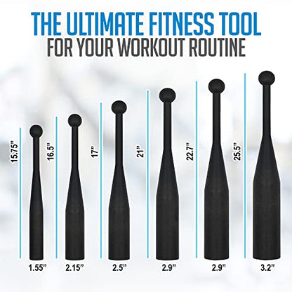 Logest Steel Mace Exercise Club - Heavy Duty Steel Indian Clubs Perfect for Strength Training and Rehabilitation Improves Grip and Full Body Workouts Available in 5 10 15 20 25 30 Pounds - color: 15LB