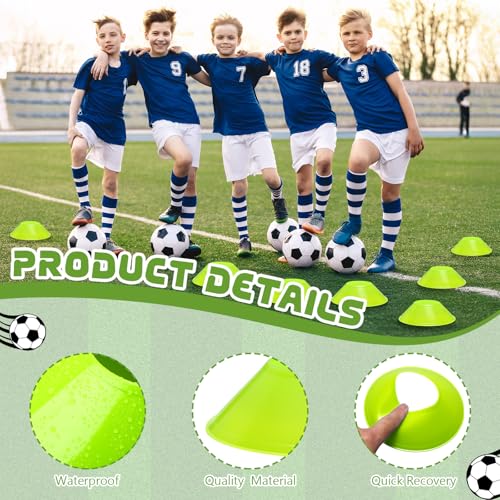 12 Pcs Mini Soccer Cones for Sport Agility Disc Cones Soccer Training for Agility Drills Sports Football