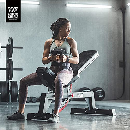WF Athletic Supply Black Neoprene Dumbbell Set, Non-Slip & Hex Shape, Great for Muscle Toning, Strength Building & Weight Loss; Sizes, Dumbbells Only & w/Rack Options Available