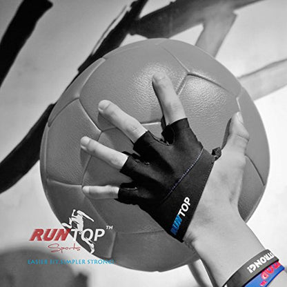 Workout Gloves Weight Lifting Grips with Silicon Padding by RUNTOP - Exercise Gloves Perfect for Women Men Cross Fitness Training WODS Weightlifting Bodybuilding Powerlifting Gym Fitness