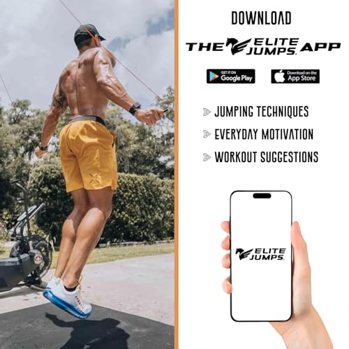 Elite Jumps - Do Hard Things 1” Beaded Jump Ropes | Crossover Jump Rope for Your Exercise Equipment | Segmented Jump Rope - color: Black