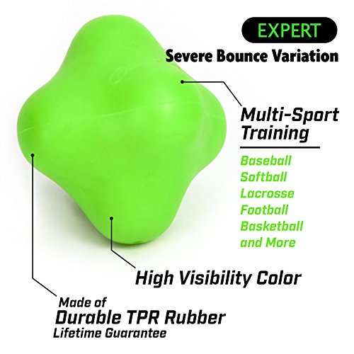GoSports Baseball and Softball Reaction Ball - Improve Reaction Time and Hand-Eye Coordination - Beginner, Intermediate, or Expert