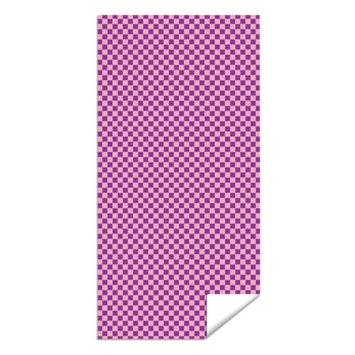 Microfiber Beach Towel Sand Free Quick Dry Oversized Pink Purple Checkered Modern Retro Style Lightweight for Pool Travel Swimming Yoga Camping Sports Gym Bathing 71 x 32 Inches 1 Pcs - color: Chess