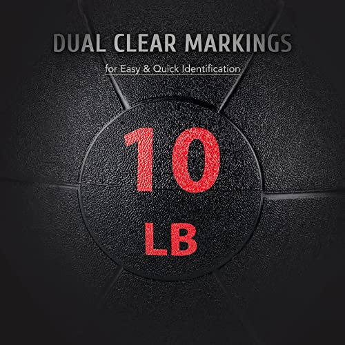 ZELUS Medicine Ball with Dual Grip| 10/20 lbs Exercise Ball |Weight Ball with Handles| Textured Grip Exercise Ball |Strength Training| Core Workouts