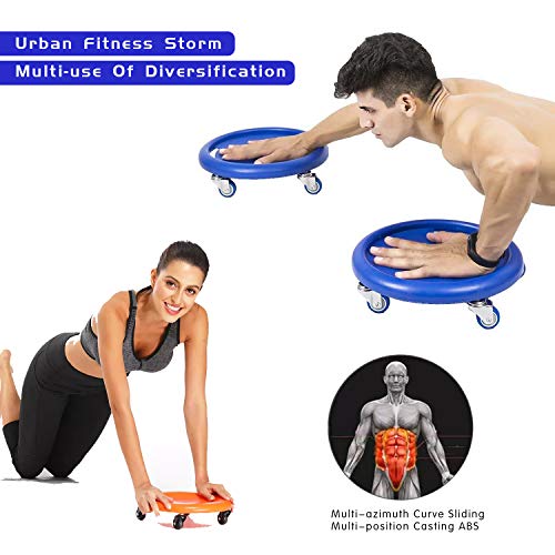 Abdominal Roller Ab Exercise Wheel Disc Core Coaster Core Fitness Sliders Ab Workout Equipment Easy Roller with Knee Mat for Home Gym