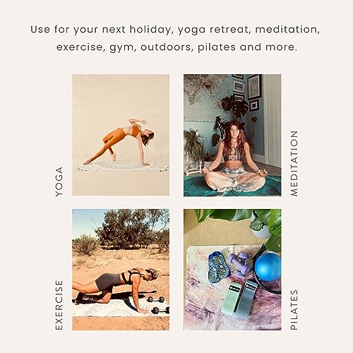 Travel Yoga Mat 1.5mm | Foldable, Lightweight Mat | Use for Travel, Backpacking, Yoga Retreat, Outdoors, Gym, Pilates, Machine Washable, Eco-Friendly
