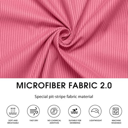 4Monster Microfiber Camping Towel - Quick Dry, Super Absorbent, Lightweight Travel Towel for Hiking, Beach, Gym, Backpacking, Yoga - Compact with Carry Bag (Pink, Medium(40.00" x 20.00"))