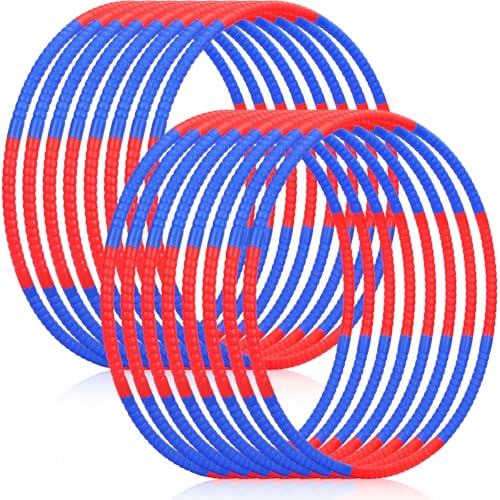 Toy Hoop Detachable Plastic Hoops Exercise Equipment Toy Adjustable Rings for Sports Party Game Dance Pet Training - color: Red,Blue