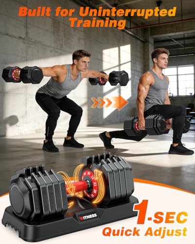 XDDIAS Adjustable Dumbbell Set for Home Gym Strength Training - color: 90LB Pair