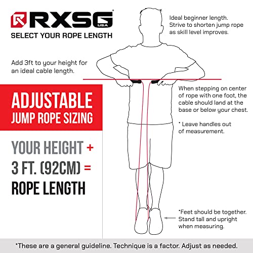 Jump Rope | RXSG Frēvo Freestyle Jump Rope, Skipping Rope for Men & Women with 2 High Speed Precision Bearings | Fitness, Training, Exercise, Cardio, Workout