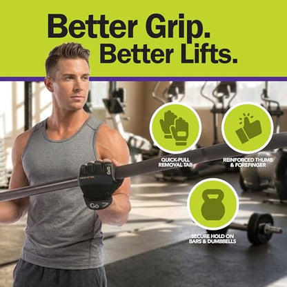 GoFit Xtrainer Cross Training Gloves for Men – Diamond-Tac Palm Workout Gloves for Weightlifting, Pull-Ups – Large, GF-CT-LG