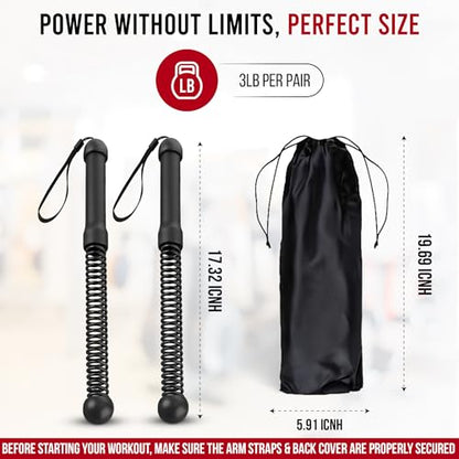 Weighted Ropeless Battle Ropes Home Gym Cordless Heavy Duty Exercise Equipment with Strap Portable Low Impact Cardio Workout Strength HIIT Training Fitness Tool for Arms Core Full Body Father's Day