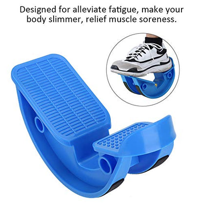Foot Rocker Calf Stretcher Foot Massage Tool ABS Durable Lightweight Wear Slant Board for Home Office Travel Black Rose Red Blue Yellow Optional 27x13x10cm (Blue)