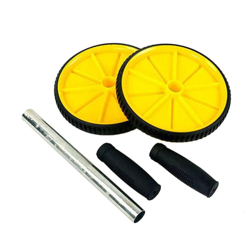 SUPVOX Ab Roller Wheel, Abdominal Double Wheel Ab Workout Equipment Home Gym Fitness Device Steel Tube Abdomen Trainer for Core Strength Quiet Workouts for Men Women Beginners