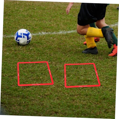 BESTonZON 6Pcs Professional Football Agility Training Rings Durable Reusable Speed Circles for Soccer Sports Drills Bright for Enhanced Visibility Grass