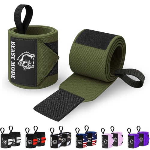 Weightlifting 18" & 12" Wrist Wraps with Thumb Loop – Heavy Duty Wrist Workout Braces for Men and Women – Ideal for Powerlifting, Strength Training, Bodybuilding