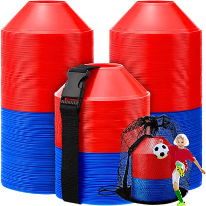 Hanaive Mini Soccer Cones for Agility Drills, 5 Inch - color: Red,Blue