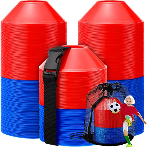Hanaive Mini Soccer Cones for Agility Drills, 5 Inch - color: Red,Blue