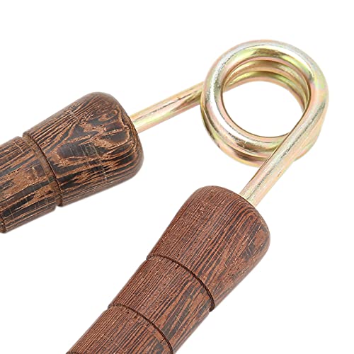 Hand Grip Strengthener, Wood Handle Hand Grip Strengthener, Wrist & Forearm Hand Exerciser Metal Grip Strength Trainer Hand Grip Finger Strengthener