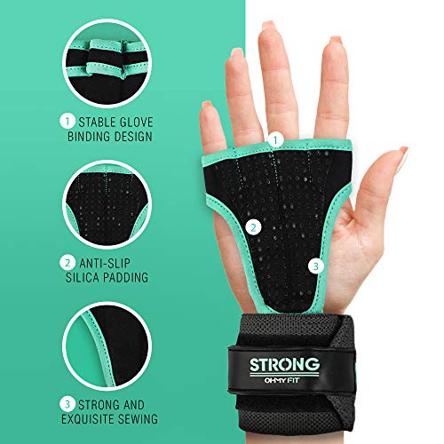 Strong Women's Wrist Wrap Gloves - Wrist Support Grips for Workout, Weight Training, Pilates, Yoga & More