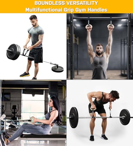 Pull Up Handles - Pull Up Grips, LAT Pull Down Gym Handles Design - Quick Attachment to Bars and Barbell Grips - Includes Carry Bag - Suitable for Home Gym and On-The-Go Workouts