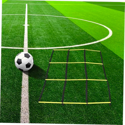 PRETYZOOM Portable Agility Ladder for Soccer Training with Ninesquare Design Material Football Workout Ladder for Speed Footwork and Versatile Team Athletic Drills