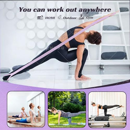 Resistance Bands, Figure 8 with Handles - color: Pink