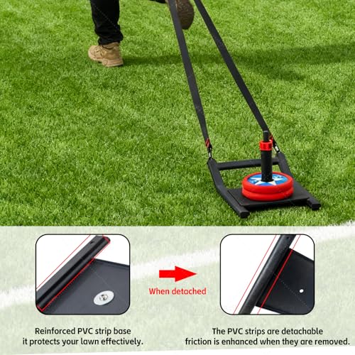 Weight Sled, Fitness Sled, Workout Sled for Fitness Strength Training and Speed Improvement, Push-Pull Prowler Training, Suitable for 1-2" Weight Plates, Black