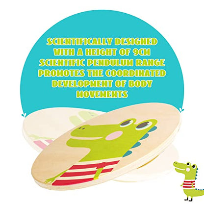 Wooden Balance Board With Crossed Base Balance Kids Rocking Seesaw Balance Board Sensory Training Rocking Board Balance Training Equipment Indoor Outdoor