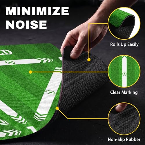 Soccer Training Mat Football Footstep Training Mat 35 * 24 in with Storage Bag Improve Footwork and Ball Control Non-Slip Silent