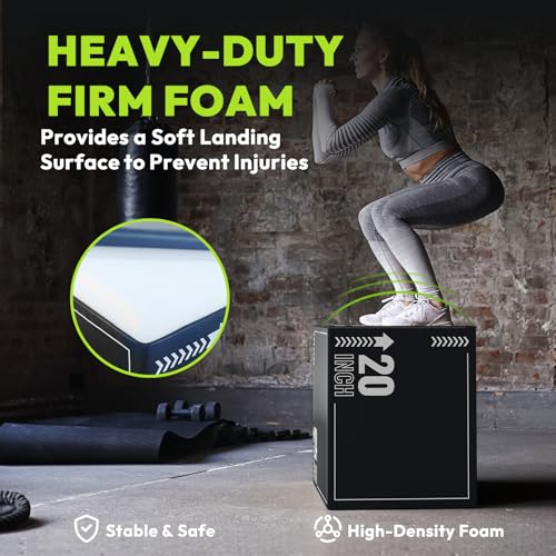 HANDBODE 3-in-1 Plyometric Box, Jump Training Equipment - style: 16 lb (20 x 24 x 30 inch)-B