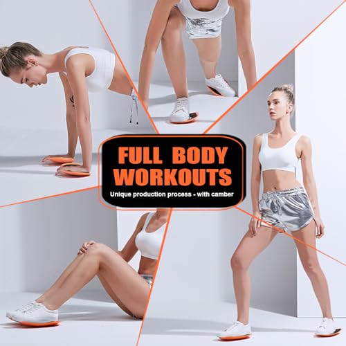 Blue Gliding Discs Core Sliders(Curved Arc) Smooth Use On Carpet Floor Exercise Sliders Equipment.Compact Core Gliders for Home Gym - Fitness Equipment & Full-Body Workout Accessories