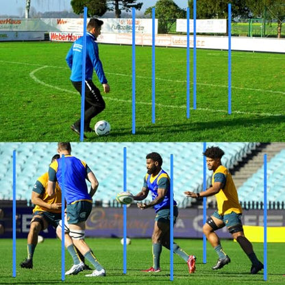 TOBWOLF Adjustable Soccer Agility Training Poles, Detachable Sports Training Speed Sticks