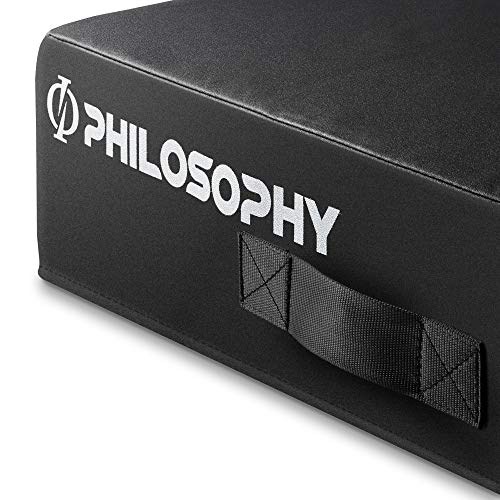 Philosophy Gym Soft Foam Plyo Box, Stackable Plyometric Jump Box for Home Gym, HIIT, Jumps, Step-Ups, Agility and Strength Training