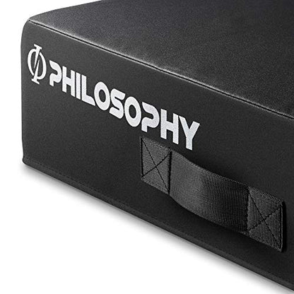 Philosophy Gym Soft Foam Plyo Box, Stackable Plyometric Jump Box for Home Gym, HIIT, Jumps, Step-Ups, Agility and Strength Training
