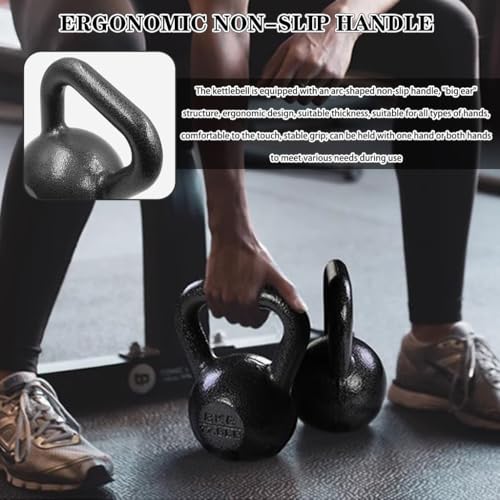 Kettlebell Weights Gym Solid Cast Iron Kettle Bells, Men's Strength Training Dumbbell, Push-ups/Swings/Rowing, Weight Loss Equipment(20kg)