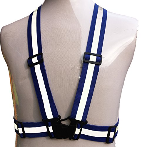 zojo Kids High Visibility Reflective Safety Strap Vest 2PCS - color: Neon Blue-kids Size