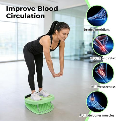 Calf stretcher slant board, 15-Level Adjustable Slant Board for Plantar Fasciitis, Shin Splints & Achilles Tendonitis, Lightweight Ankle Stretch Board for Home Gym or Travel - color: Green