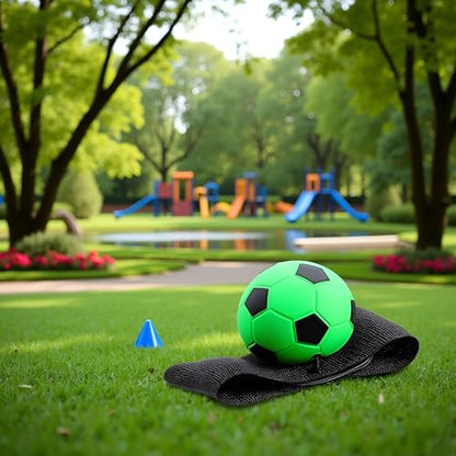 1pc Green Wrist Return Ball - Adjustable Bounce Back Balls with String, Rubber Elastic Rebound Ball Finger Exercise Activity and Play Balls