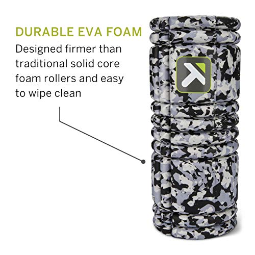 TriggerPoint Grid Foam Roller - Multi-Density Exterior, Rigid Core - Trusted by Therapists and Athletes - Standard Density, Includes Online Instructional Videos, 33cm, Grey Camo