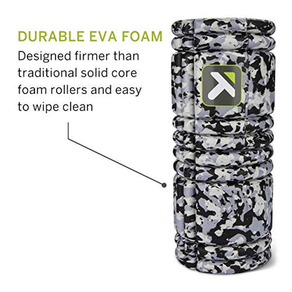 TriggerPoint Grid Foam Roller - Multi-Density Exterior, Rigid Core - Trusted by Therapists and Athletes - Standard Density, Includes Online Instructional Videos, 33cm, Grey Camo