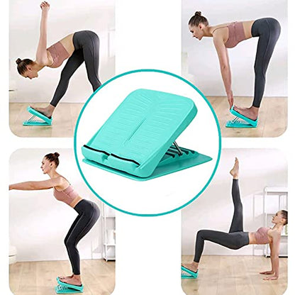 Slant Board, Adjustable Incline Board and Calf Stretcher, Stretch Board for Stretching Tight Calves or Plantar Fasciitis，Foot Stool Adjustable Strength Training Equipment Leg Exercise Machines
