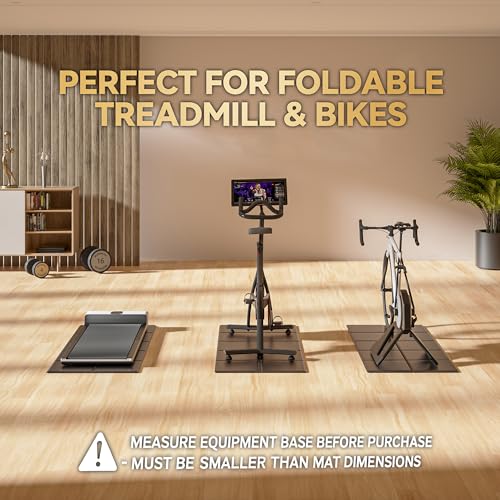 Foldable Treadmill Walking Pad Mat for Carpet Floors,72" x 35.5" 6mm Thick Treadmill Mat for Hardwood Floor,Indoor Exercise Stationary Bike,Elipitial, Gym Equipment, Noise Shock Absorption - size: 72"L x 35.5"W x 0.24"Th
