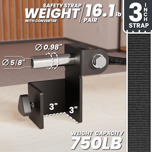 Synergee Safety Straps – Fits 2x2 2x3 3x3 Racks 750 lb - color: e) 3x3 x 23"