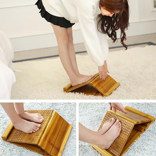 Folding Wooden Stretching Board Leg Stretcher Nonslip Fitness Board for Foot Massage Flexibility Homes Gym Fitness
