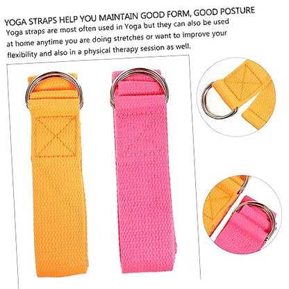Happyyami 2pcs Yoga Stretching Belt Yoga Bands Resistance Straps Glute Bands Exercise Resistance Bands Training