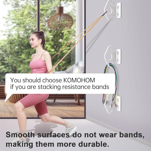 Resistance Band Wall Anchors, Wall Mounted Modular Hooking Platform, Workout Wall Mount Anchor, Training Anchor Mounted Hook Exercise Station for Home Gym Workouts,Yoga,Fitness,Strength Training